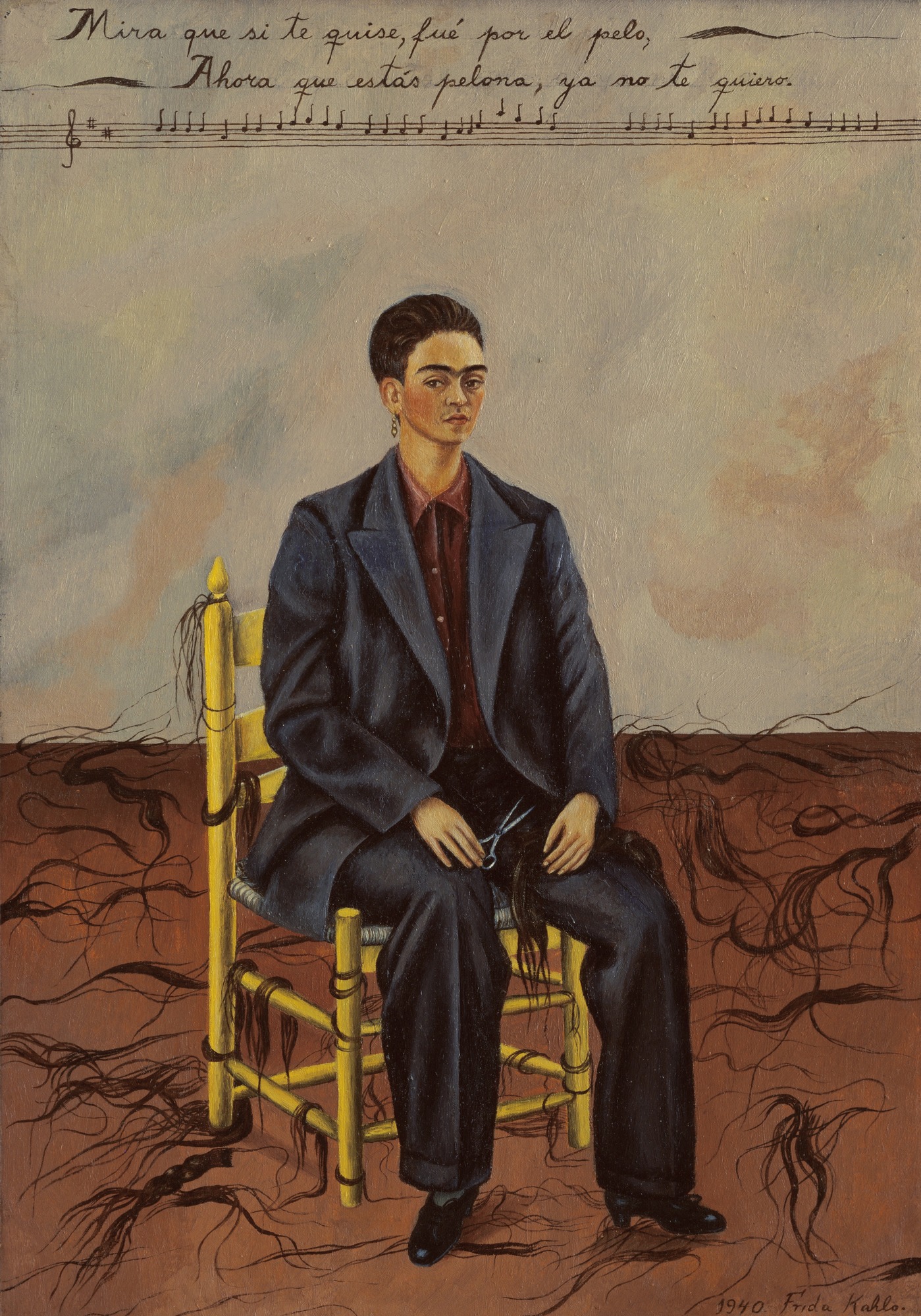  Frida Kahlo | self portrait with cropped hair | 1940 ©